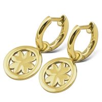 JWLS4U | Earrings Lucky Leaf Gold 1